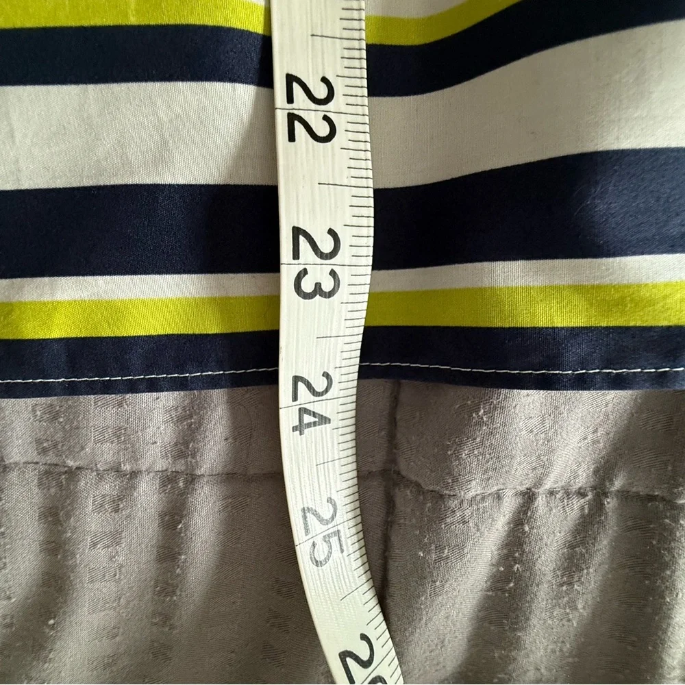 CARLA ROCKMORE navy/green/white cotton oversized blouse - Picture 8 of 9
